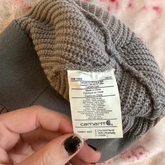 Carhartt Beanie with Faux Fur Pom - Picture 6 of 6